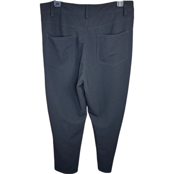 BCBGeneration Black Ankle Trousers Women's Size Large Stretch Pants - Picture 4 of 10